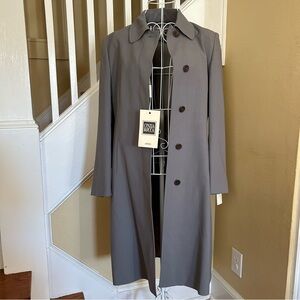 Cinzia Rocca Gray Trench Coat - NWT BUT FLAWED